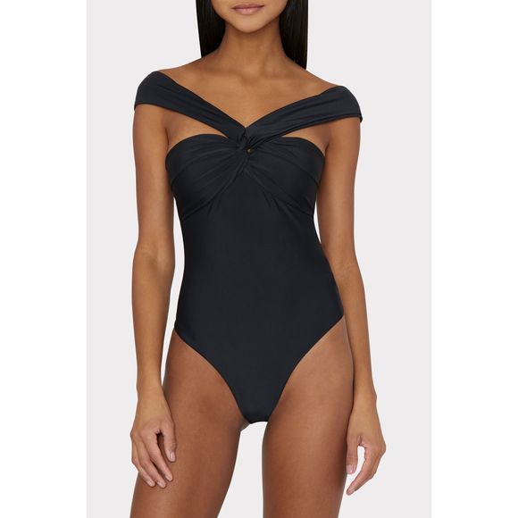 MILLY Other - MILLY CABANA Betsy Draped Bandeau One-Piece Swimsuit
